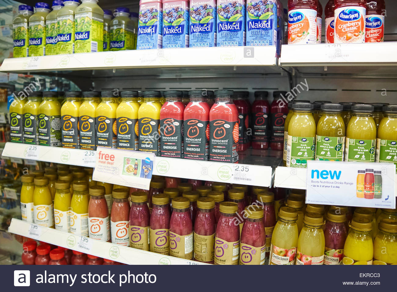 Healthy Smoothies In Stores
 Healthy Fruit Juice And Smoothie Drinks Display At