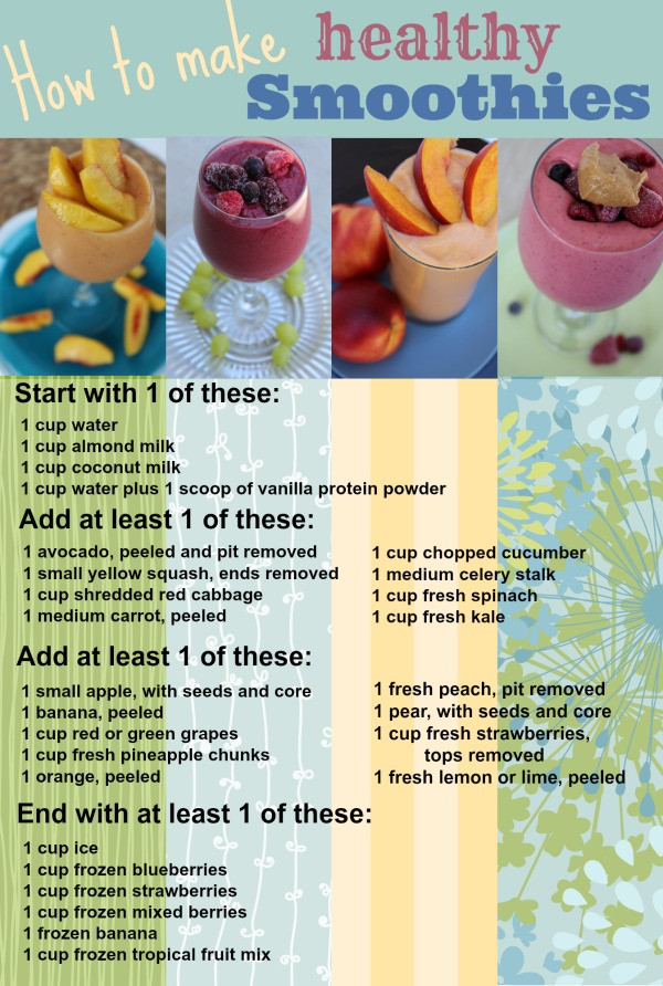 Healthy Smoothies to Make 20 Ideas for How to Make Healthy Smoothies