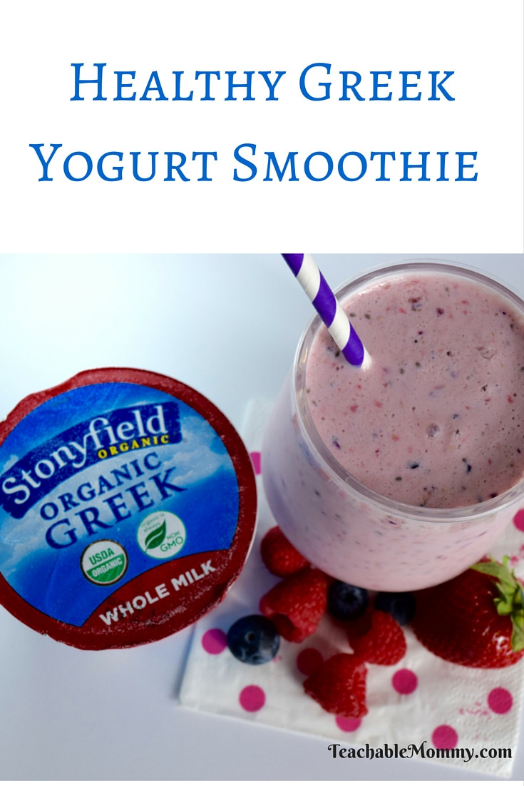 Healthy Smoothies With Yogurt
 Stonyfield Whole Milk Greek Yogurt Smoothie Teachable Mommy