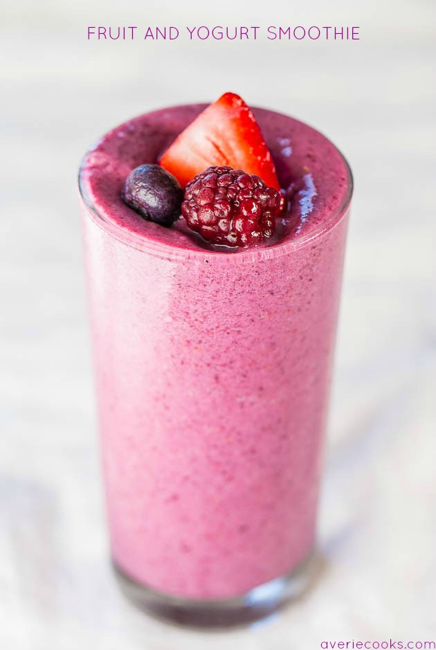 Healthy Smoothies With Yogurt
 Fruit and Yogurt Smoothie Averie Cooks