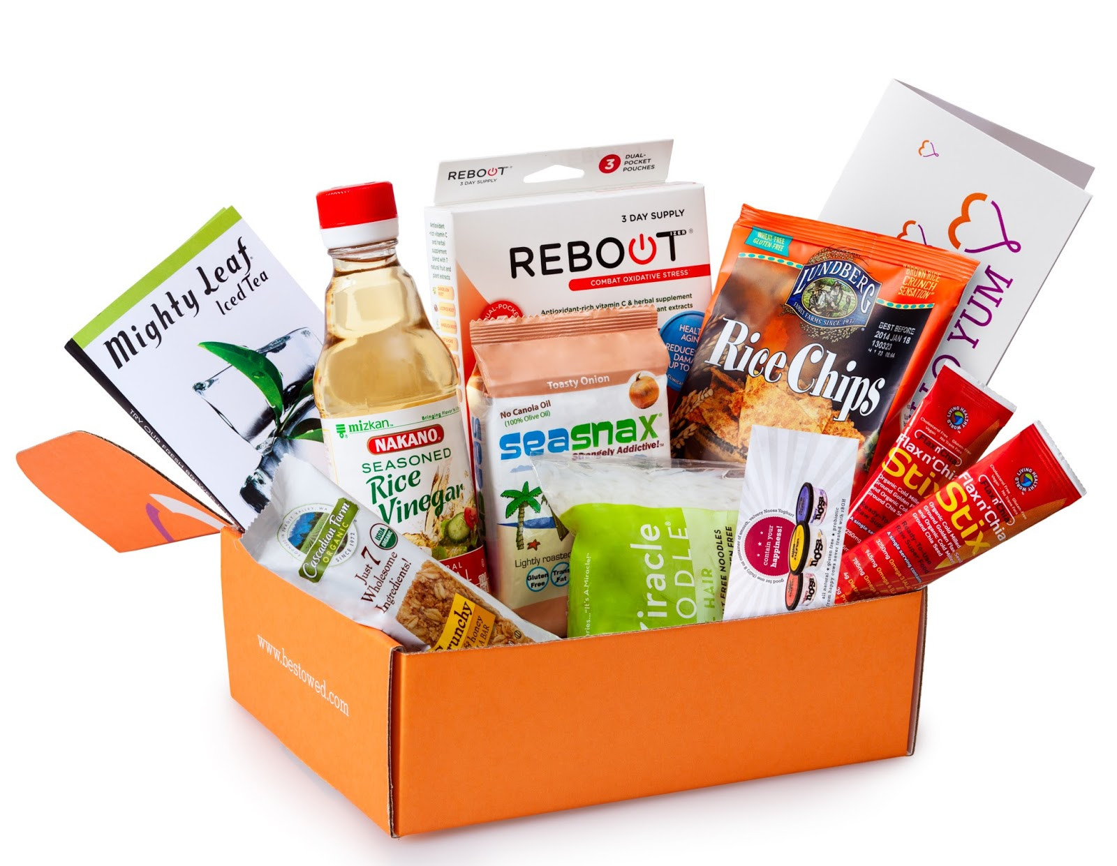 Healthy Snacks Delivered
 Tickled Pink in the Rain Bestowed Box Review Healthy