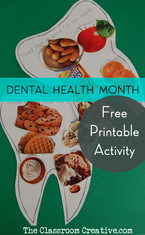 Healthy Snacks For Teeth
 Free Printable Dental Health Month Activity for Kids