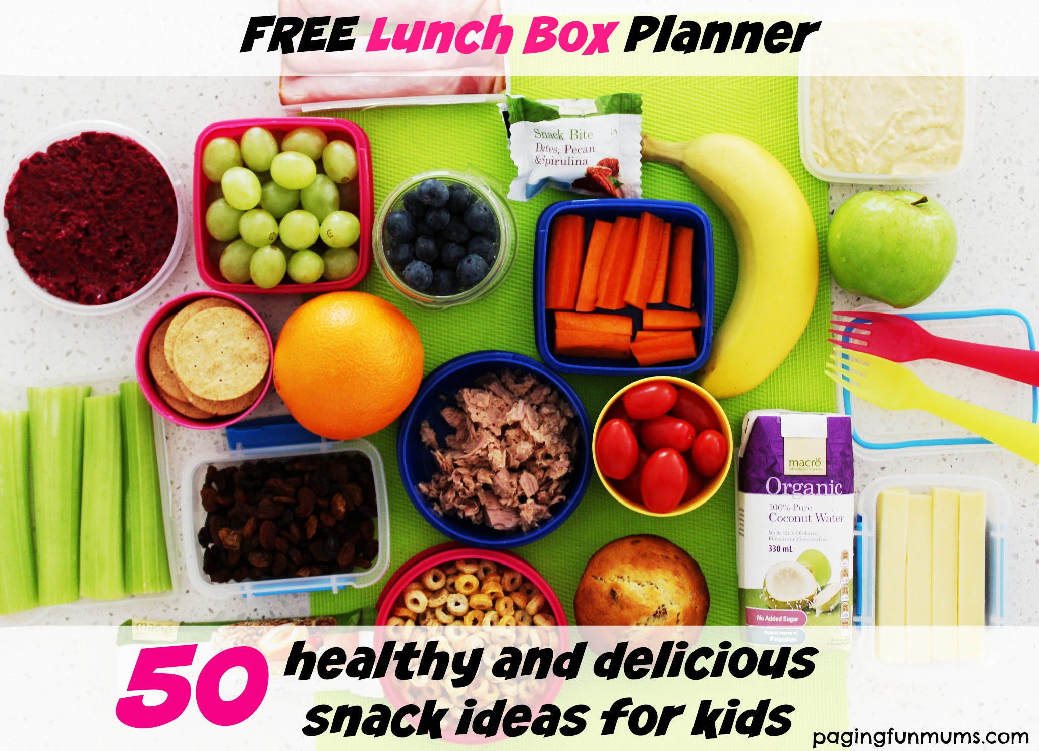 Healthy Snacks For Toddlers Lunch Box
 50 healthy & delicious snack ideas for kids