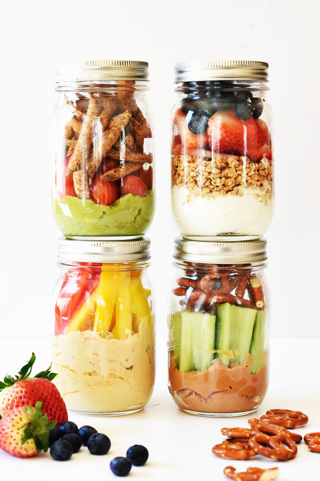 Healthy Snacks On The Go
 4 Healthy Grab and Go Snack Jars