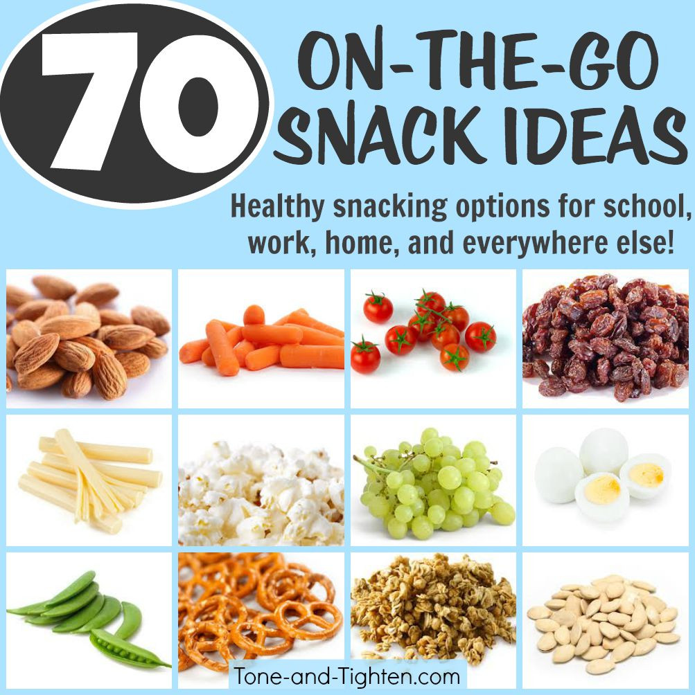 Healthy Snacks To Go
 70 Portable Healthy Snacks