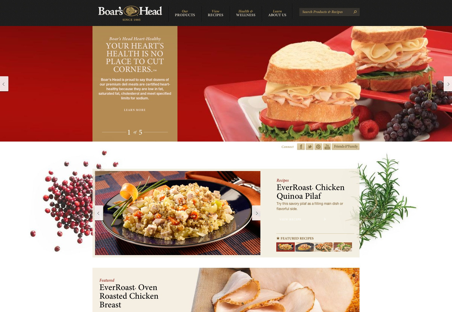Healthy Snacks Website
 15 food and restaurant web designs