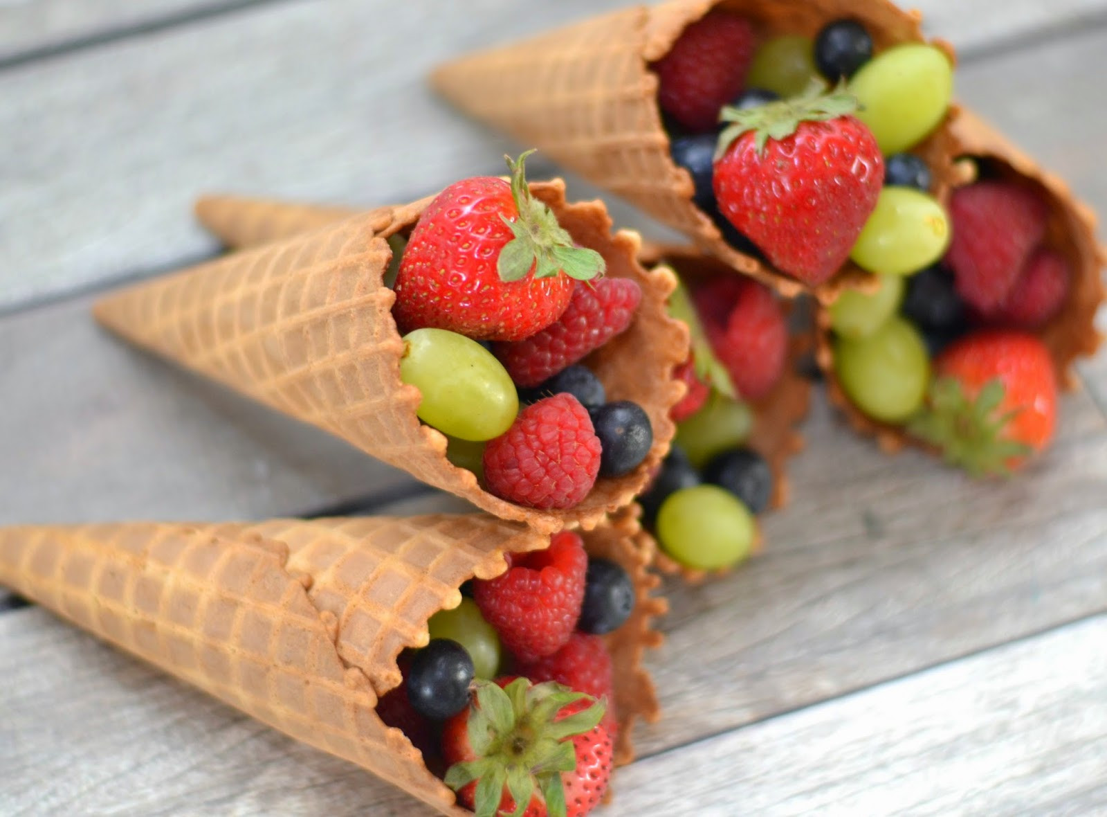 Healthy Snacks With Fruit
 Fresh Fruit Cones Snack