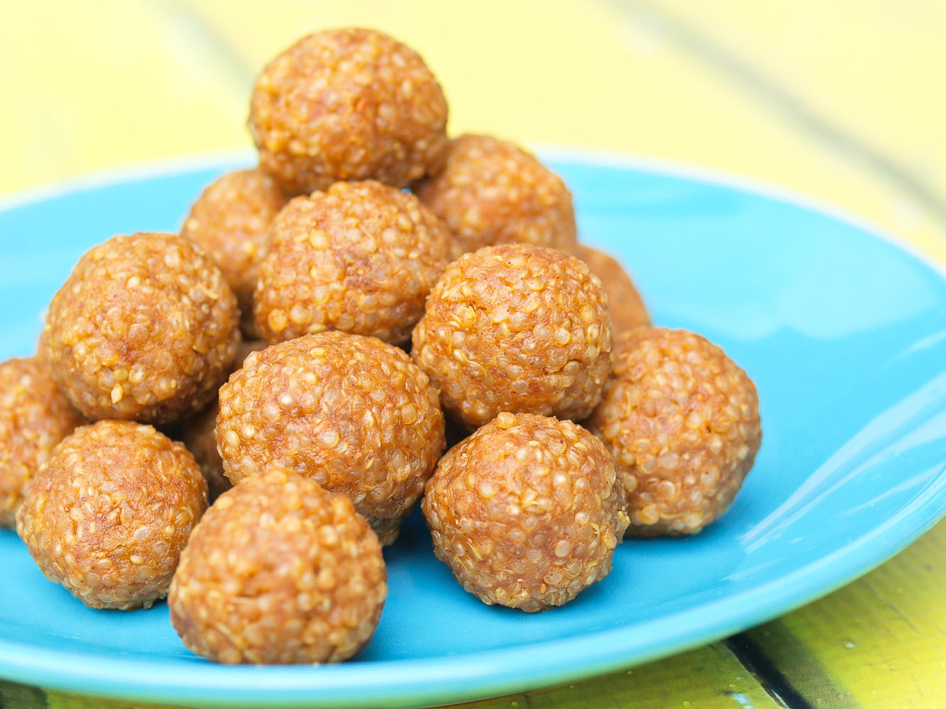 Healthy Snacks With Peanut Butter
 Look Again Quinoa Peanut Butter Snack Balls Happy