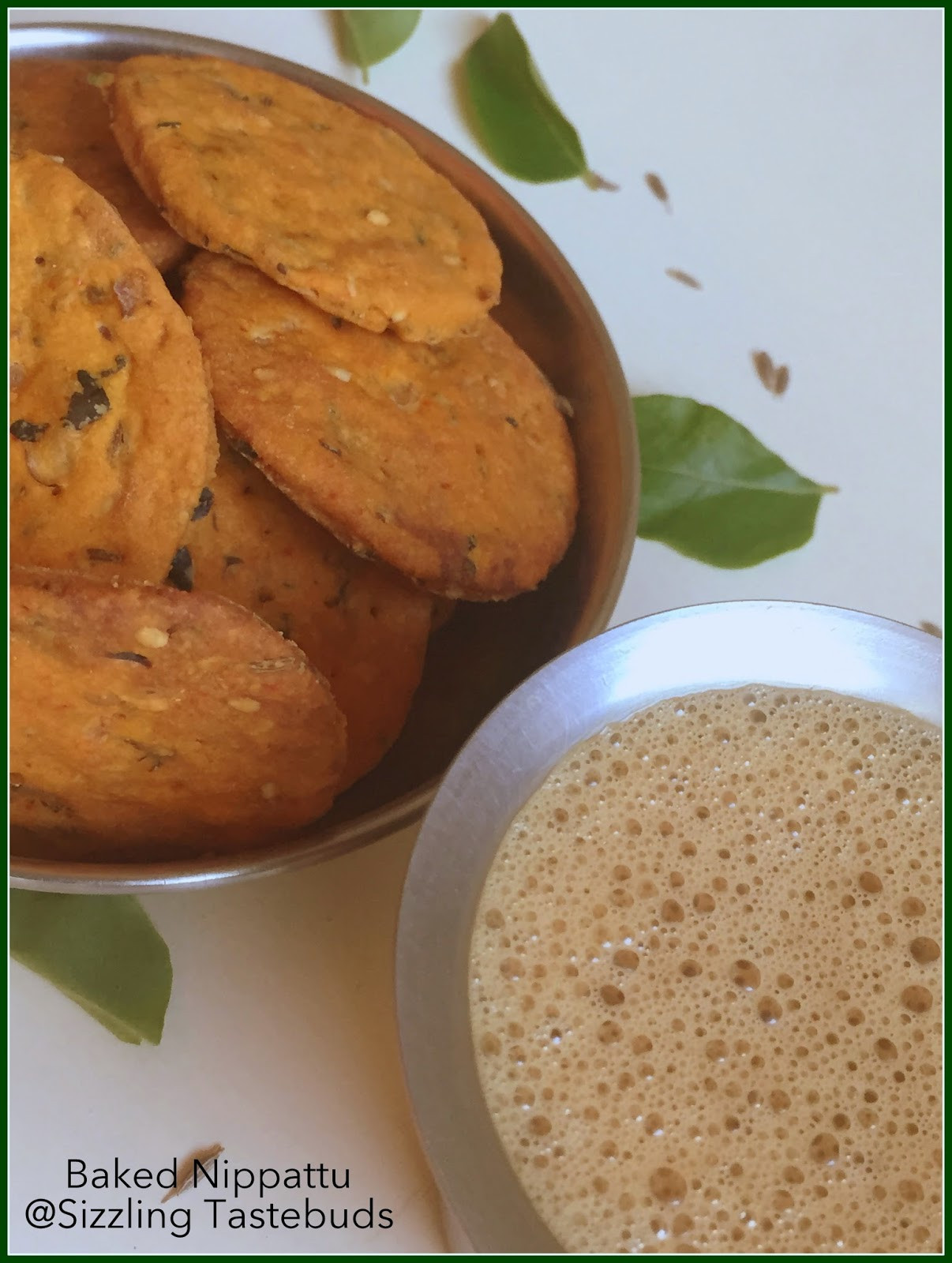 Healthy Snacks With Tea
 Baked Nippattu
