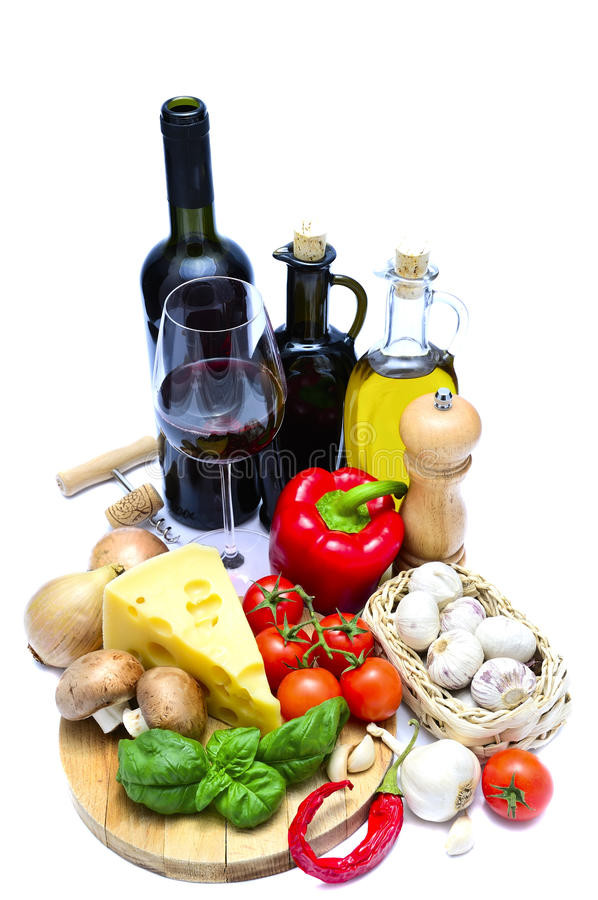 Healthy Snacks With Wine
 Healthy food and wine stock image Image of organic