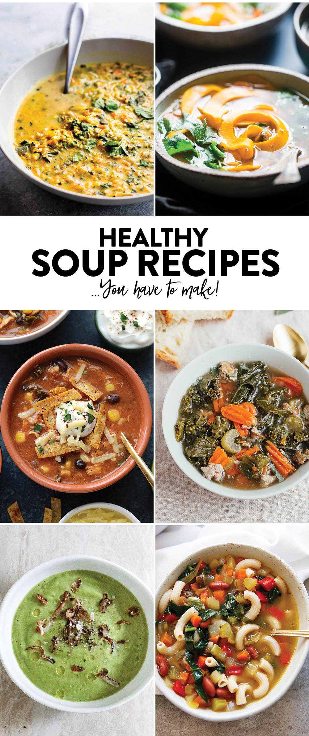Healthy Soups Recipes
 Curried Cauliflower Rice Kale Soup Paleo Vegan