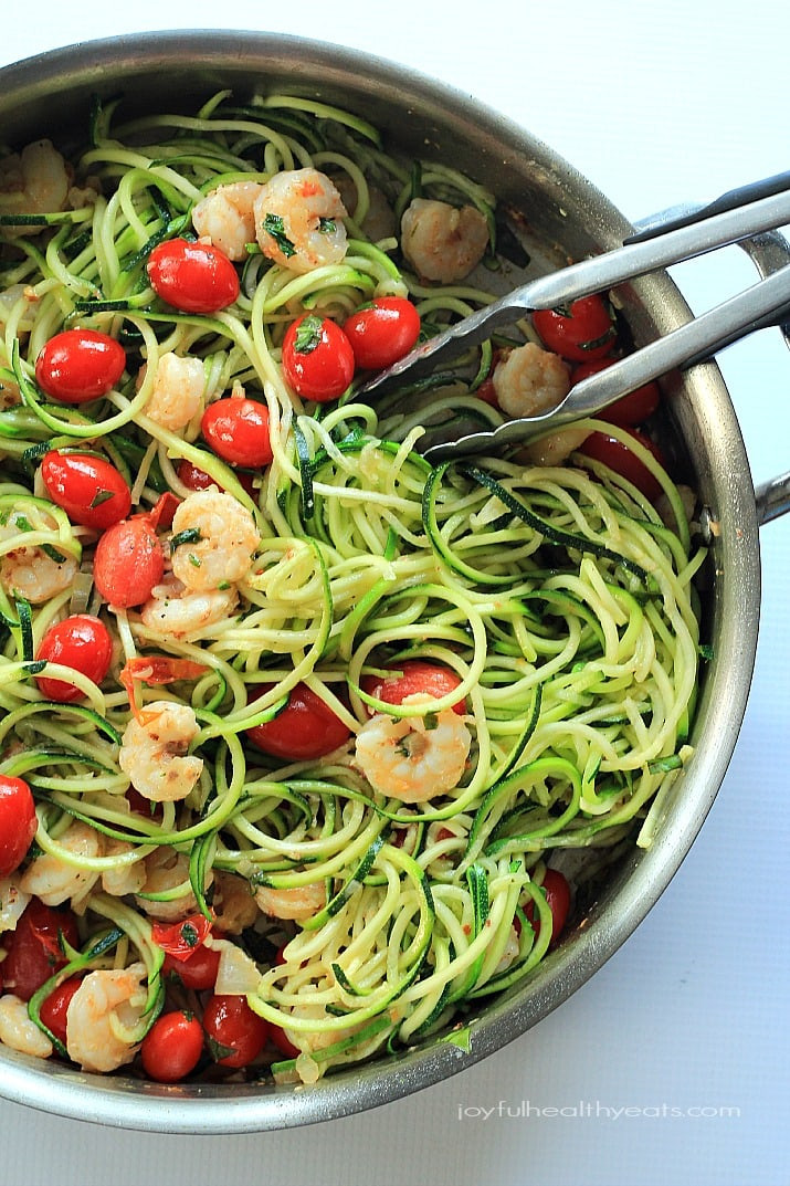 Healthy Spaghetti Noodles
 Shrimp Scampi with Zucchini Noodles