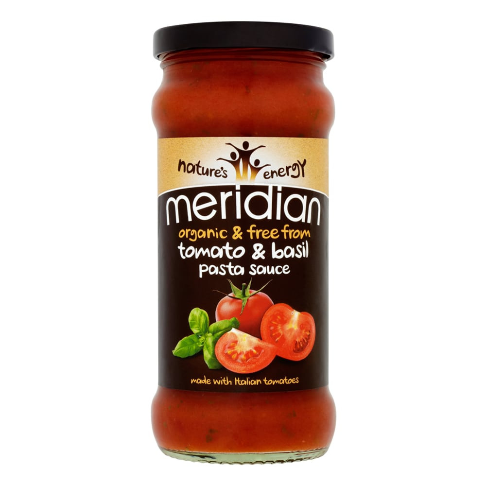 Healthy Spaghetti Sauce Brands
 Meridian Organic & Free From Tomato & Basil Pasta Sauce 350g