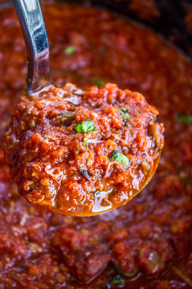 Healthy Spaghetti Sauce Recipe
 Healthy Slow Cooker Spaghetti Meat Sauce The Food Charlatan