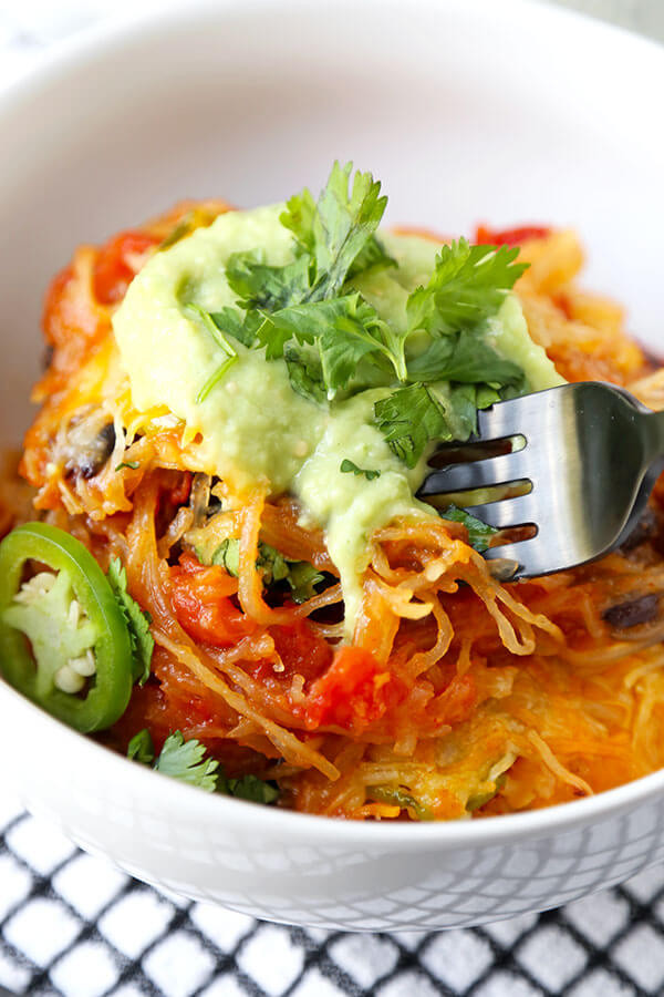 Healthy Spaghetti Squash Casserole
 Mexican Spaghetti Squash Casserole With Avocado Salsa