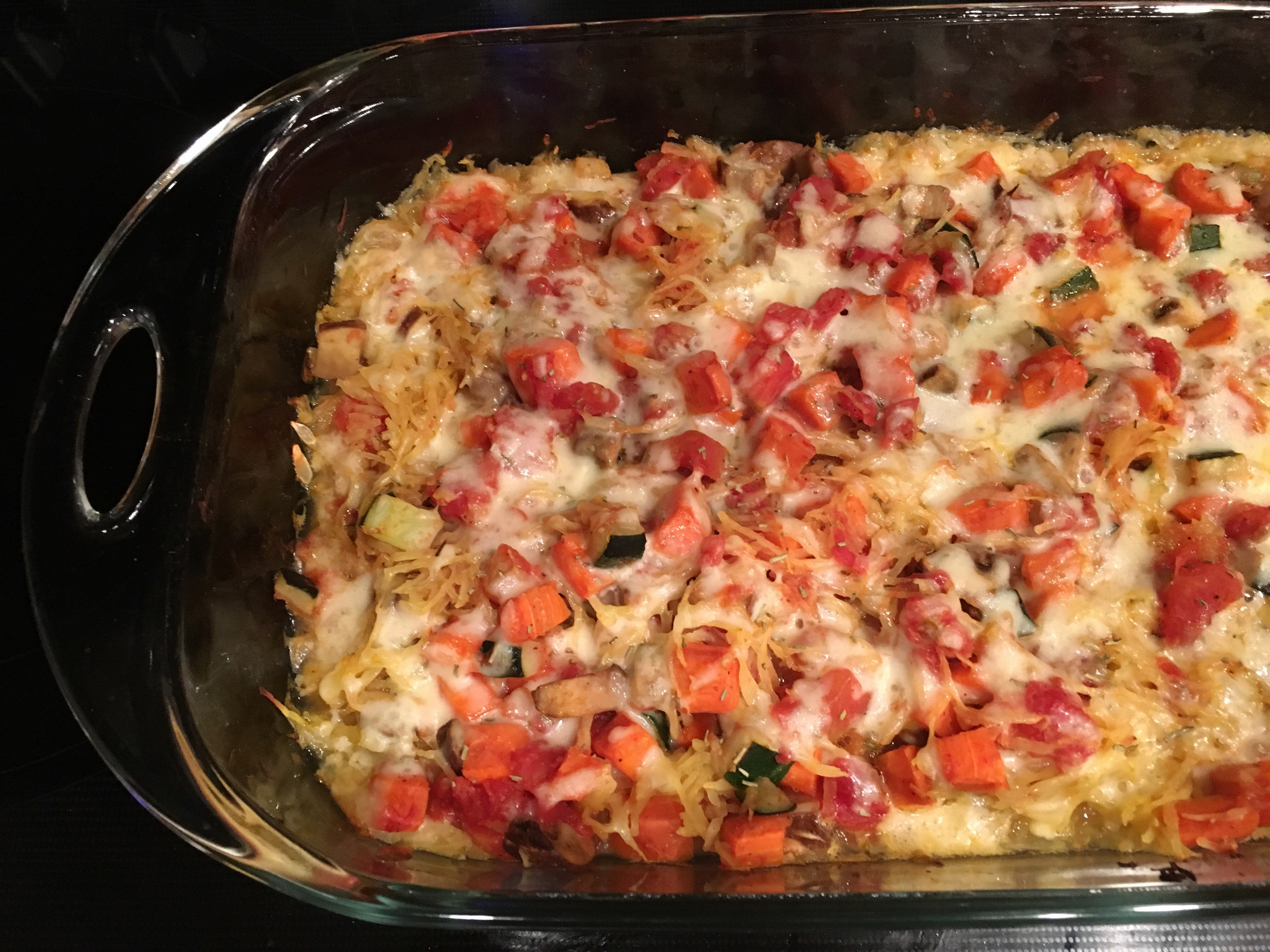 Healthy Spaghetti Squash Casserole
 Veggie Spaghetti Squash Casserole