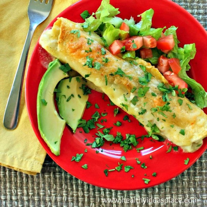 Healthy Spinach Enchiladas
 Chicken and Spinach Enchiladas