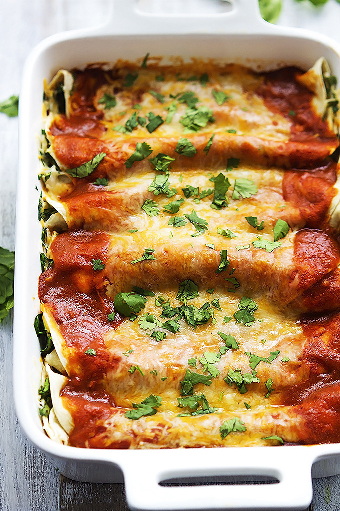 Healthy Spinach Enchiladas
 30 Healthy Ve arian Recipes to Use All Summer Long