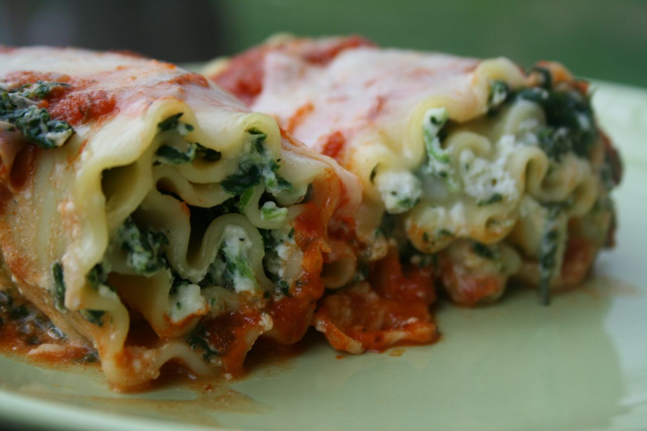 Healthy Spinach Lasagna
 Recipe Shoebox Spinach Lasagna Rolls Healthy Version