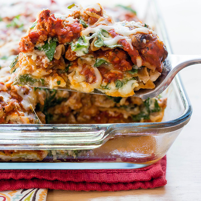 Healthy Spinach Lasagna
 Recipe Lean Turkey and Spinach Lasagna