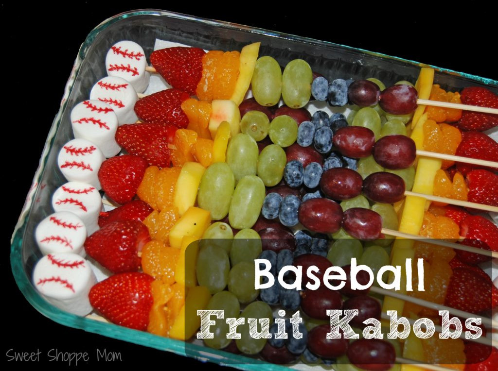 Healthy Sports Snacks
 Baseball Themed Fruit Kabobs Healthier Sports Snacks