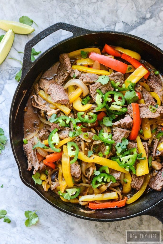 Healthy Steak Fajitas Recipe
 Whole 30 Meal Ideas to Rock your Whole 30 Diet Meal Plan