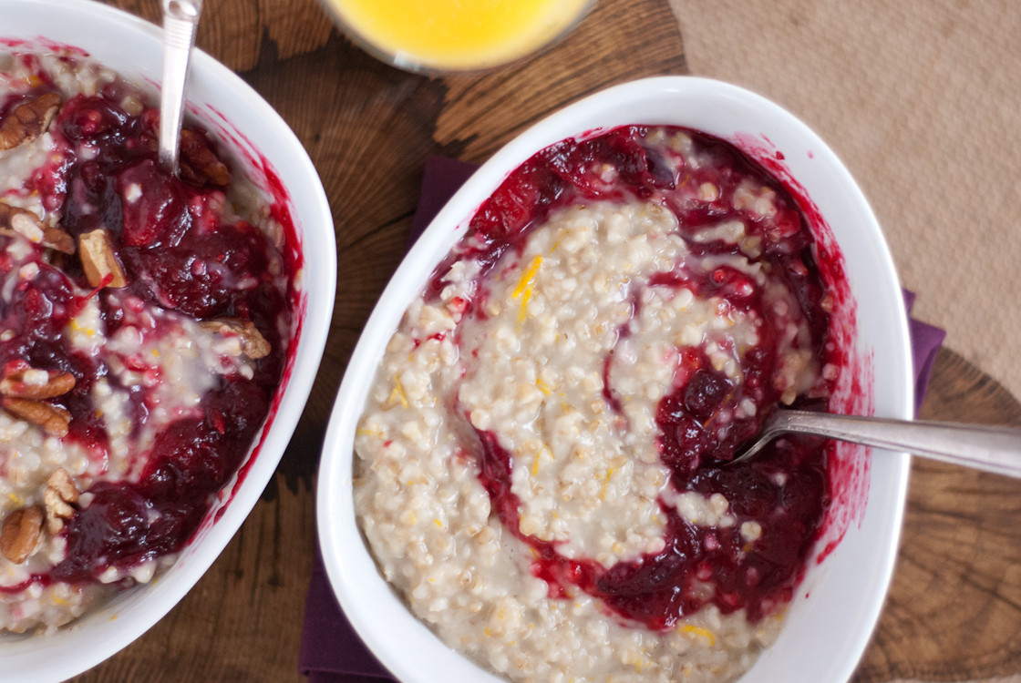 Healthy Steel Cut Oats Recipe
 Steel Cut Oats with Orange Zest and Cranberry Sauce