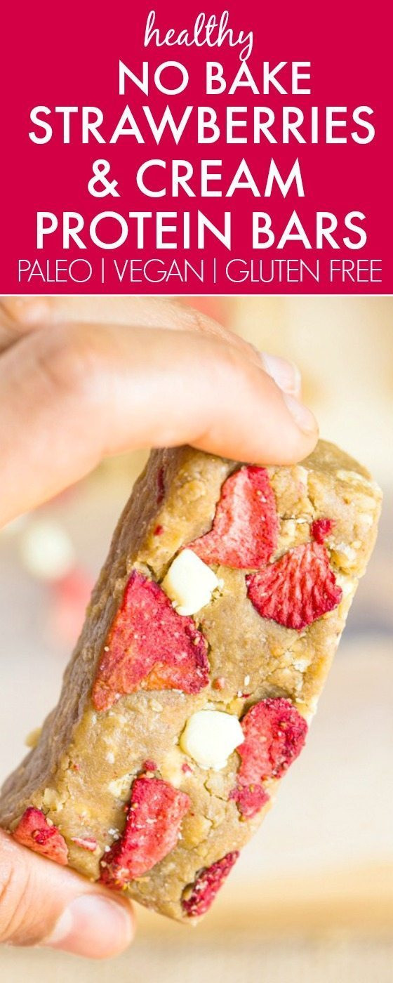 Healthy Store Bought Desserts
 Healthy No Bake Strawberries and Cream Snack Bars