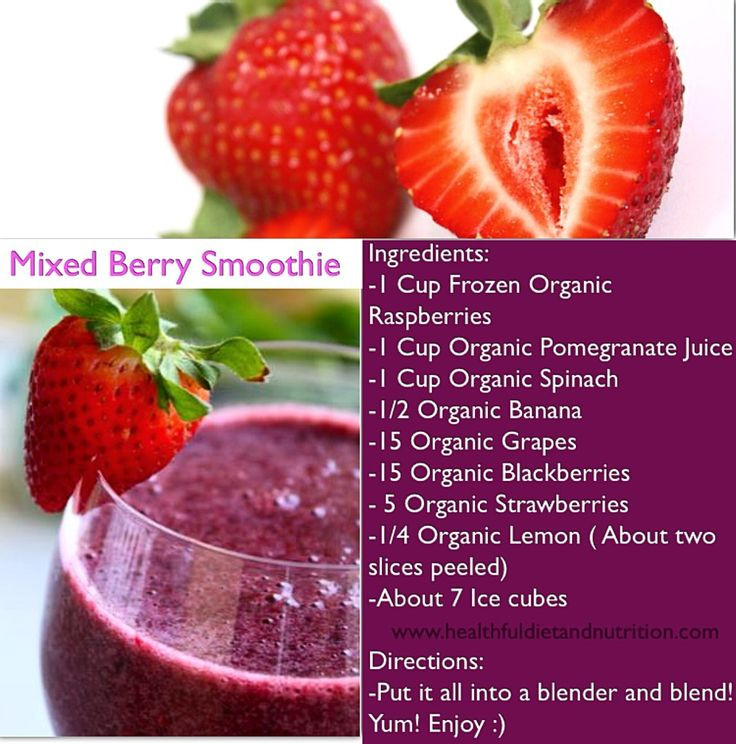Healthy Strawberry Banana Smoothie Recipes For Weight Loss
 Mixed Berry Smoothie Recipe