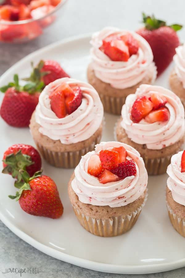 Healthy Strawberry Cupcakes
 The BEST Strawberry Cupcakes with Strawberry Frosting VIDEO