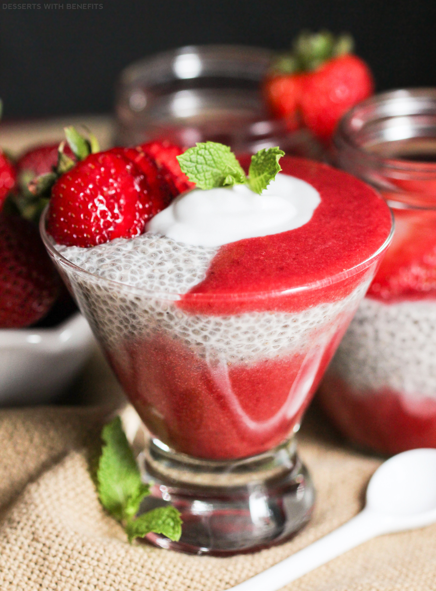 Healthy Strawberry Dessert
 Healthy Strawberry Vanilla Chia Seed Pudding Recipe