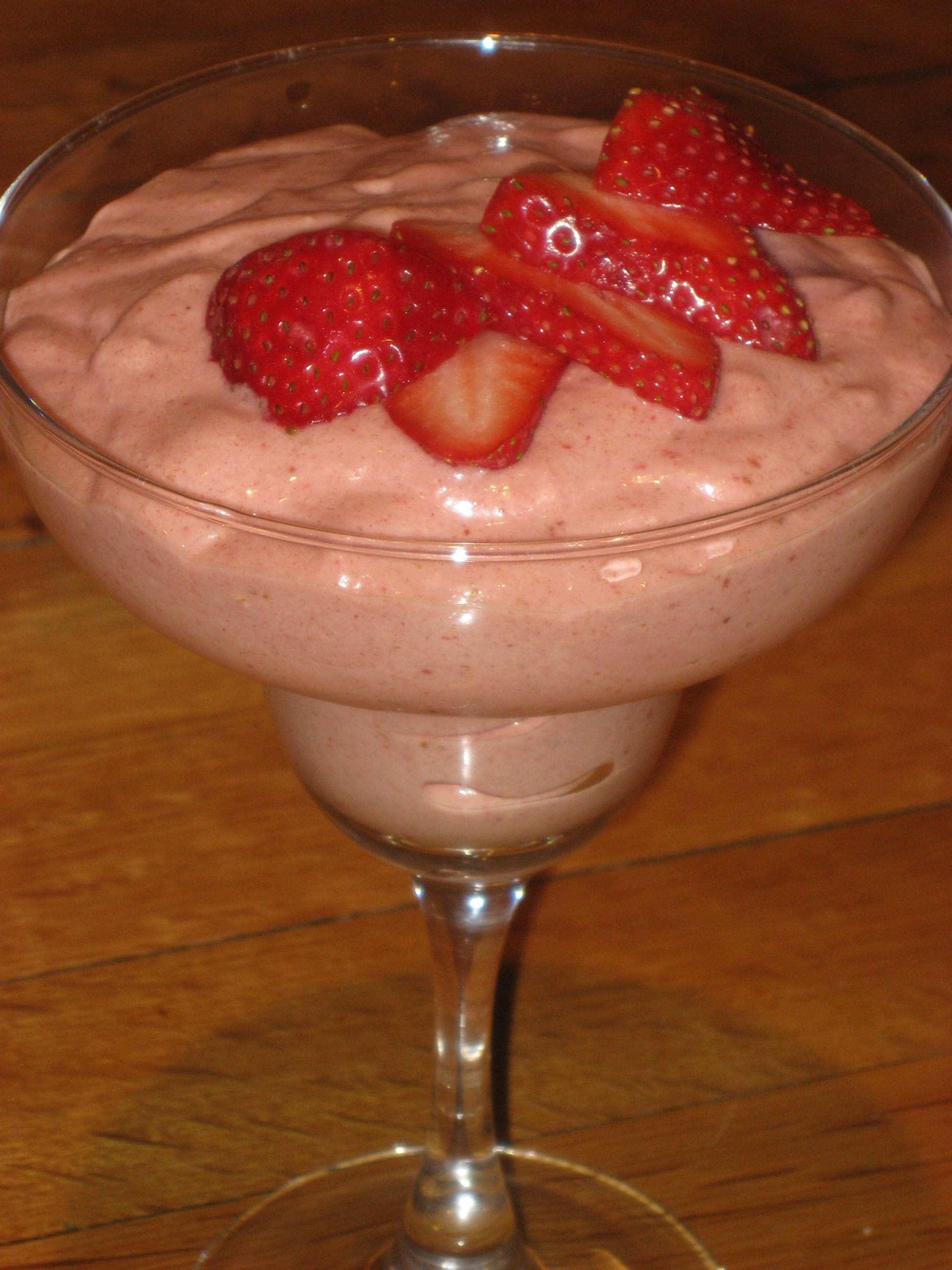 Healthy Strawberry Dessert
 Pretty in Pink Frozen Strawberry Dessert