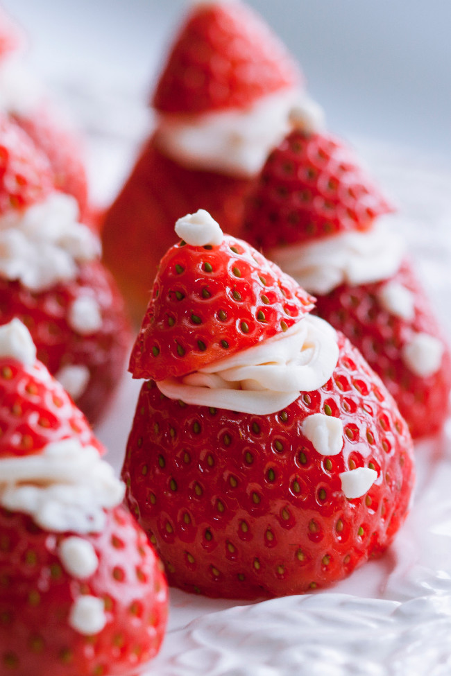 Healthy Strawberry Snacks
 Make Strawberry Santas as a Healthy Christmas Snack