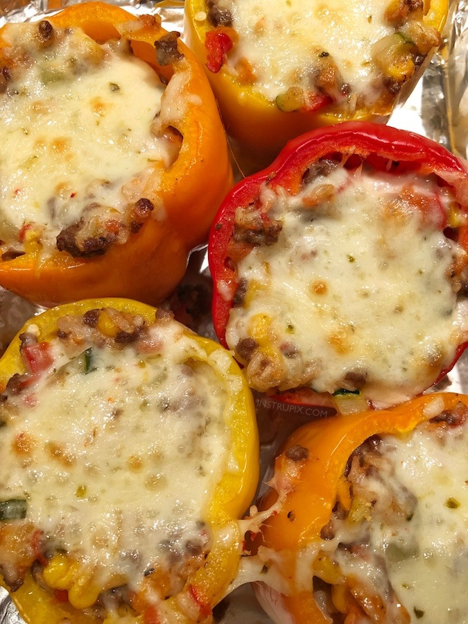 Healthy Stuffed Bell Peppers With Ground Beef
 The BEST Stuffed Bell Peppers InstruPix