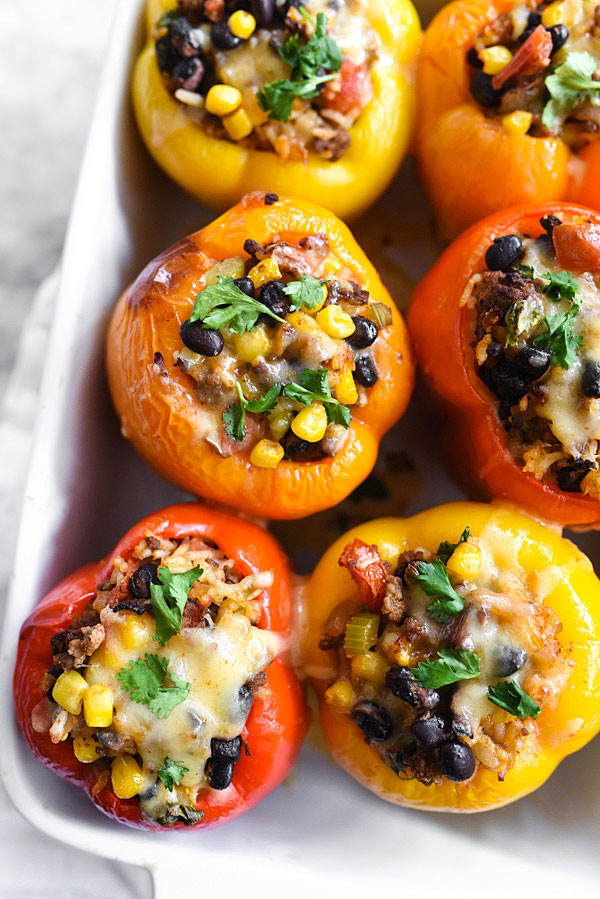 Healthy Stuffed Bell Peppers With Ground Beef
 Southwestern Stuffed Bell Peppers