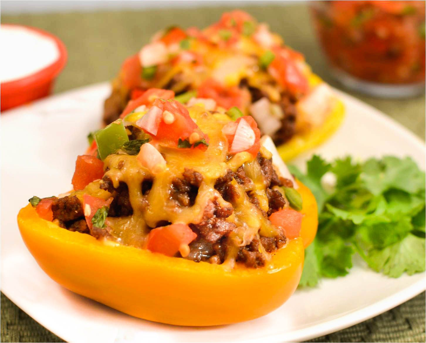 Healthy Stuffed Bell Peppers With Ground Beef
 Taco Stuffed Peppers Recipe Healthy Snacks