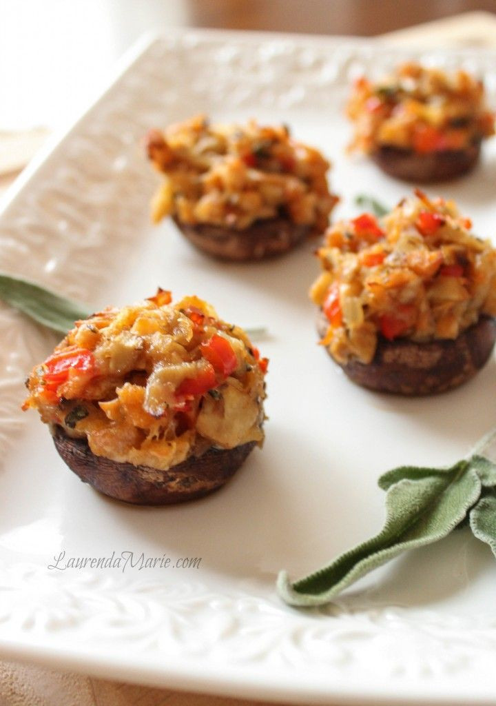 Healthy Stuffed Mushroom Recipe Easy
 Crab Stuffed Mushrooms Healthy Sage Appetizer Easy