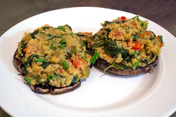 Healthy Stuffed Portobello Mushrooms
 Healthy Dinner Vegan Quinoa Stuffed Portobello Mushrooms