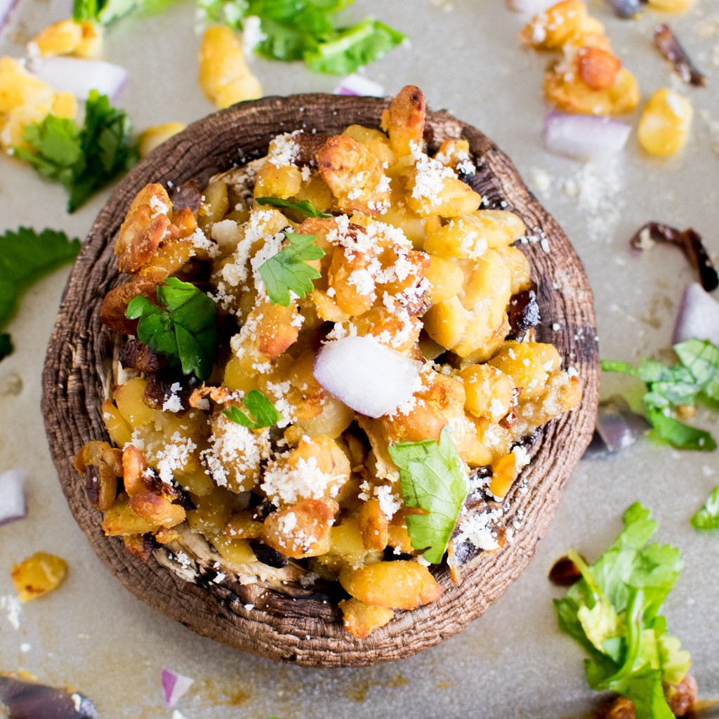 Healthy Stuffed Portobello Mushrooms
 Vegan Cheese and Tempeh Stuffed Portobello Mushrooms