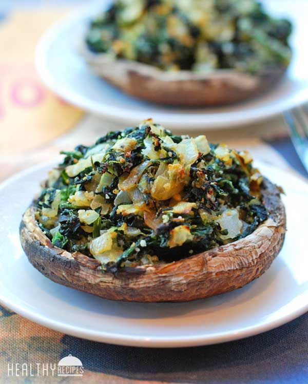 Healthy Stuffed Portobello Mushrooms
 Spinach Stuffed Portobello Mushrooms Recipe