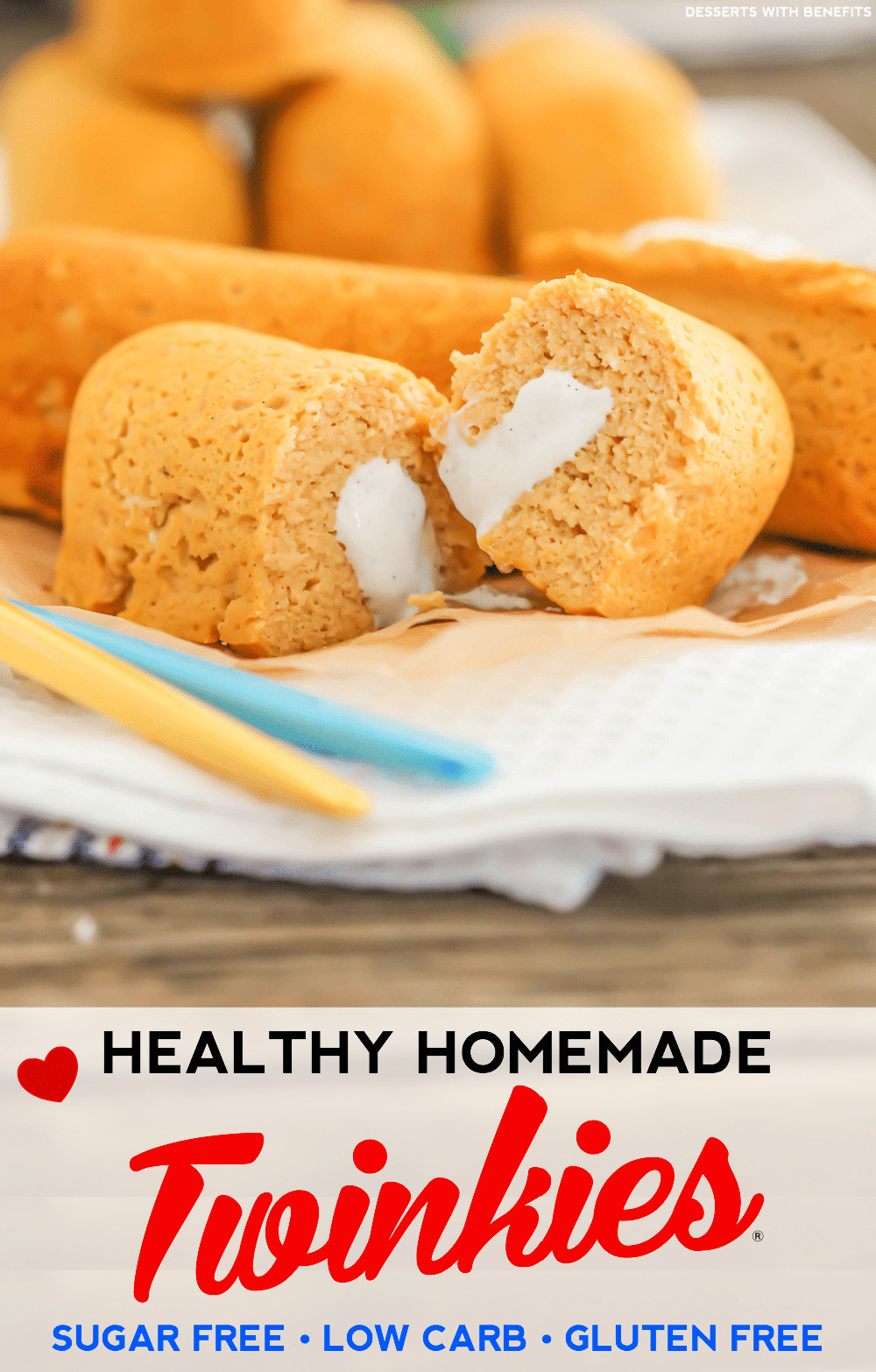 Healthy Sugar Free Desserts
 Desserts With Benefits Healthy Homemade Twinkies recipe