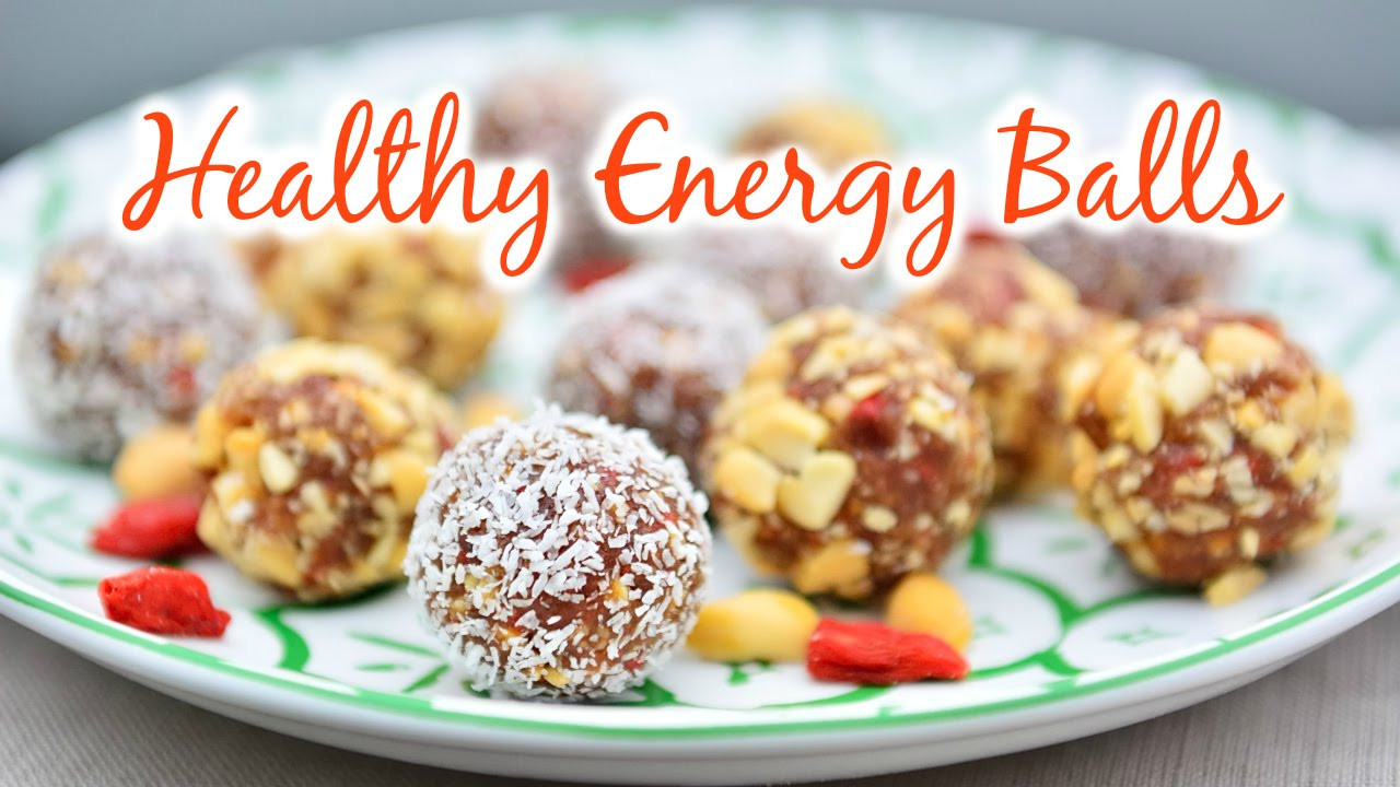 Healthy Sugar Free Snacks
 Energy Balls ♡ Easy 5 Ingre nt Healthy Vegan Sugar