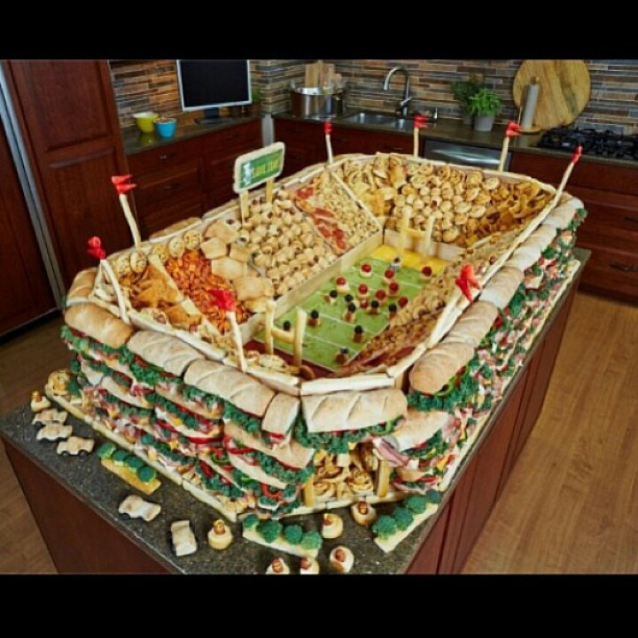 Healthy Super Bowl Desserts
 Super Bowl Party Spread looks like a Stadium