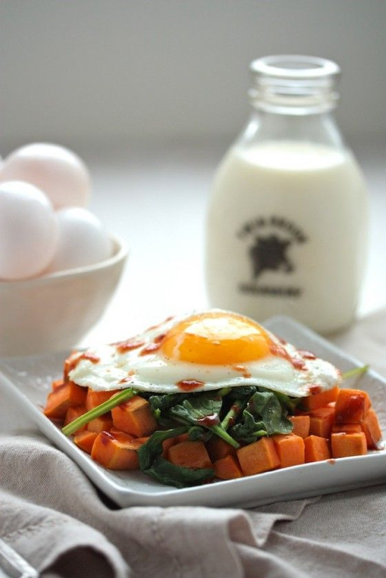Healthy Sweet Breakfast
 Easy & Healthy Sweet Potato Spinach Breakfast Hash