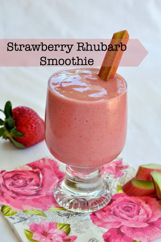 Healthy Sweet Smoothies
 Strawberry Rhubarb Smoothie Recipe