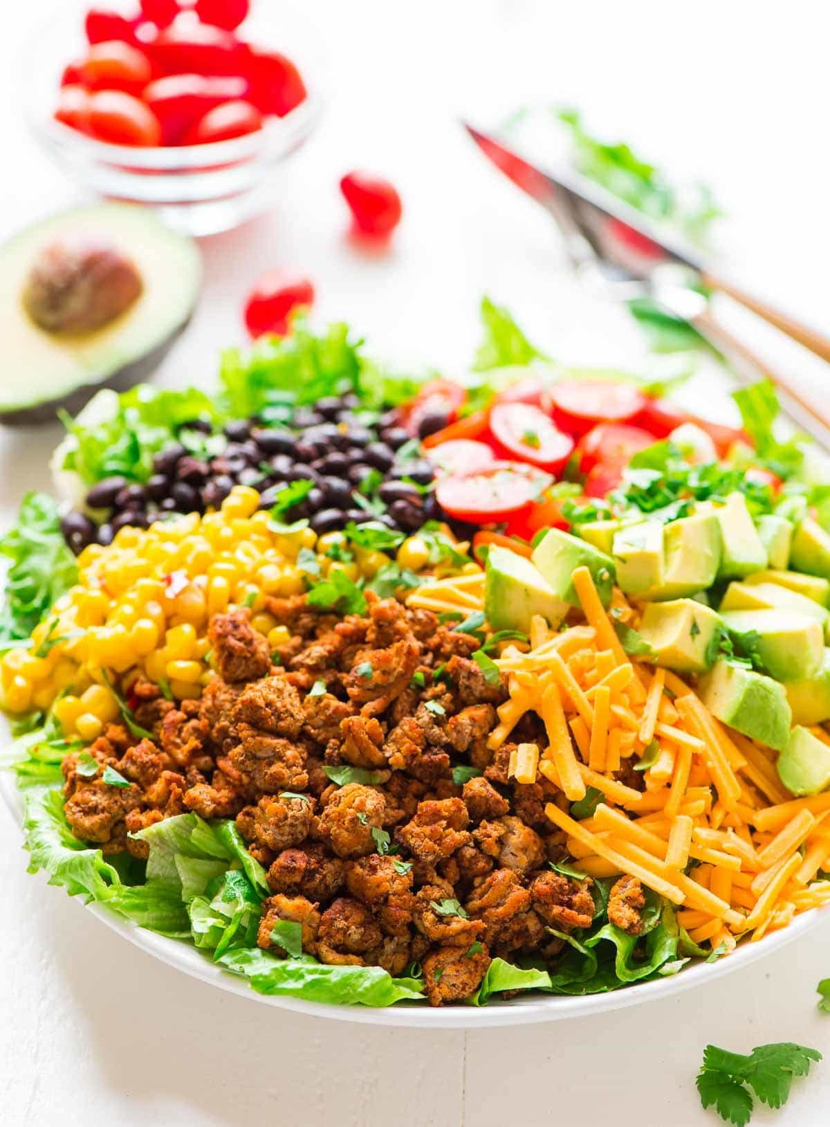 Healthy Taco Salad With Ground Turkey
 Skinny Taco Salad with Ground Turkey and Avocado