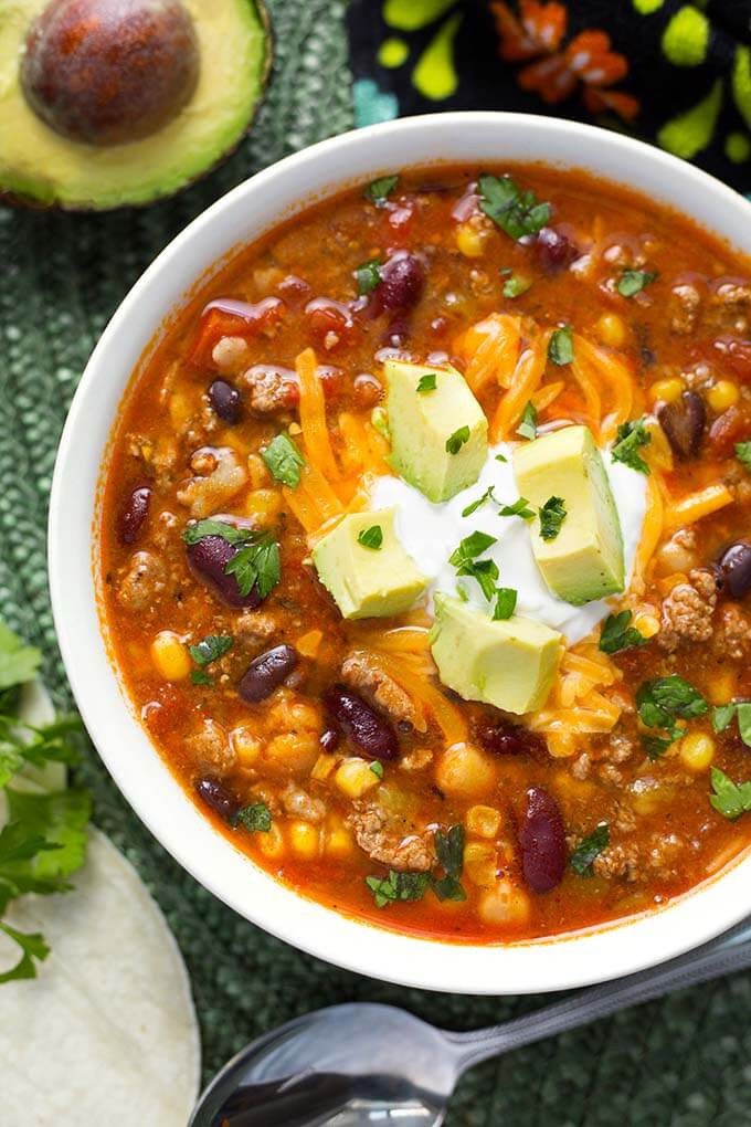 Healthy Taco Soup With Ground Beef
 Instant Pot Taco Soup