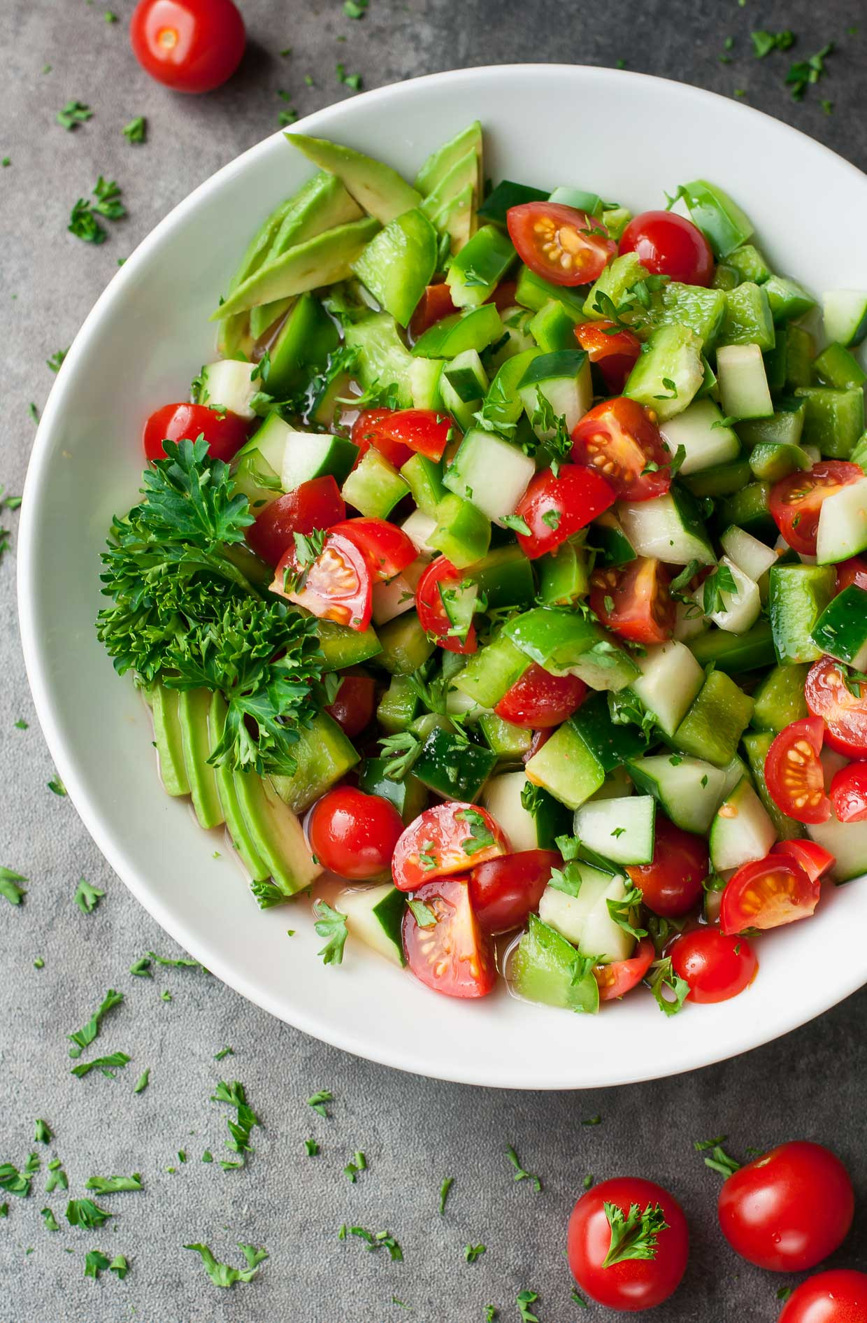 Healthy Tasty Salads
 Healthy Tomato Cucumber Avocado Salad