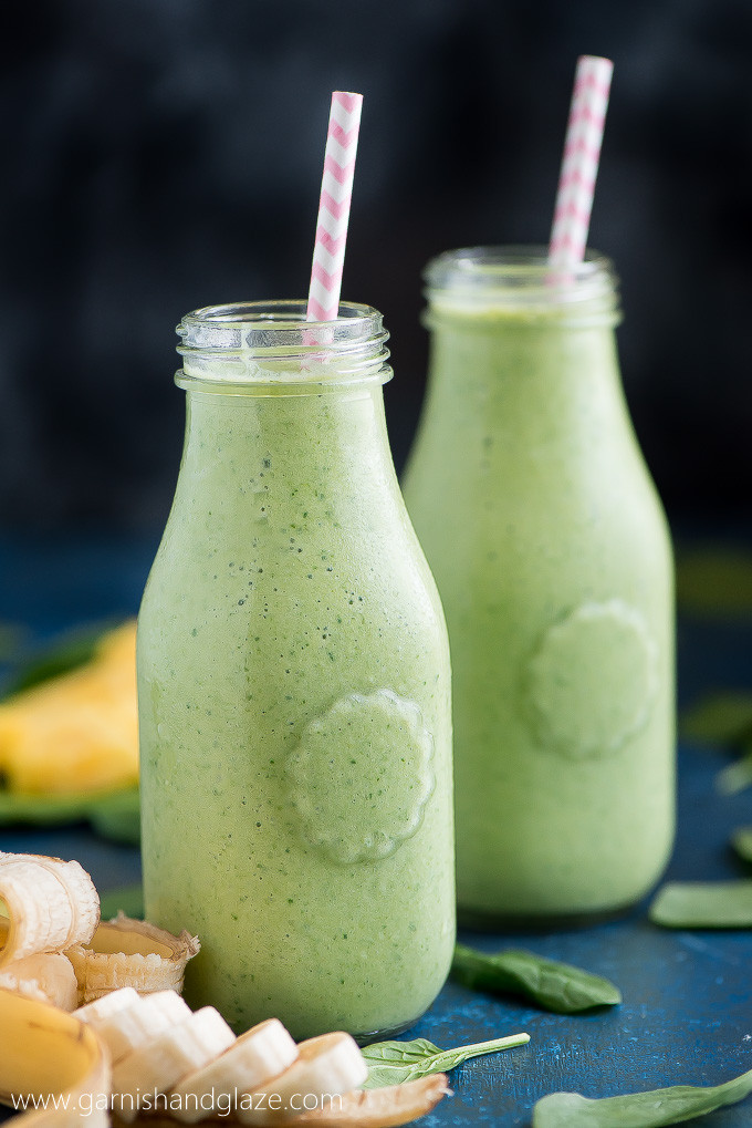 Healthy Tasty Smoothies
 Pineapple Spinach Green Smoothie Garnish & Glaze