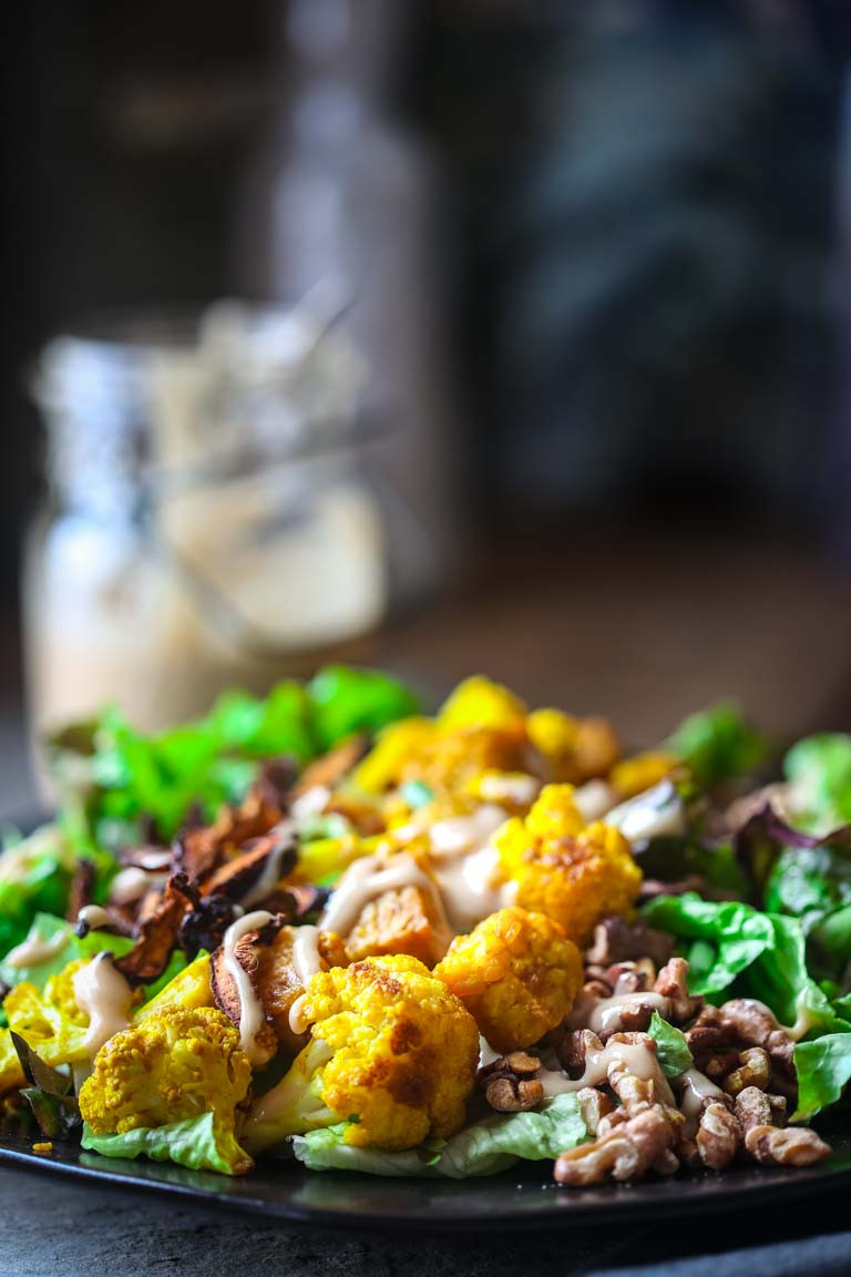 Healthy Tempeh Recipes
 turmeric roasted cauliflower and tempeh power salad vegan